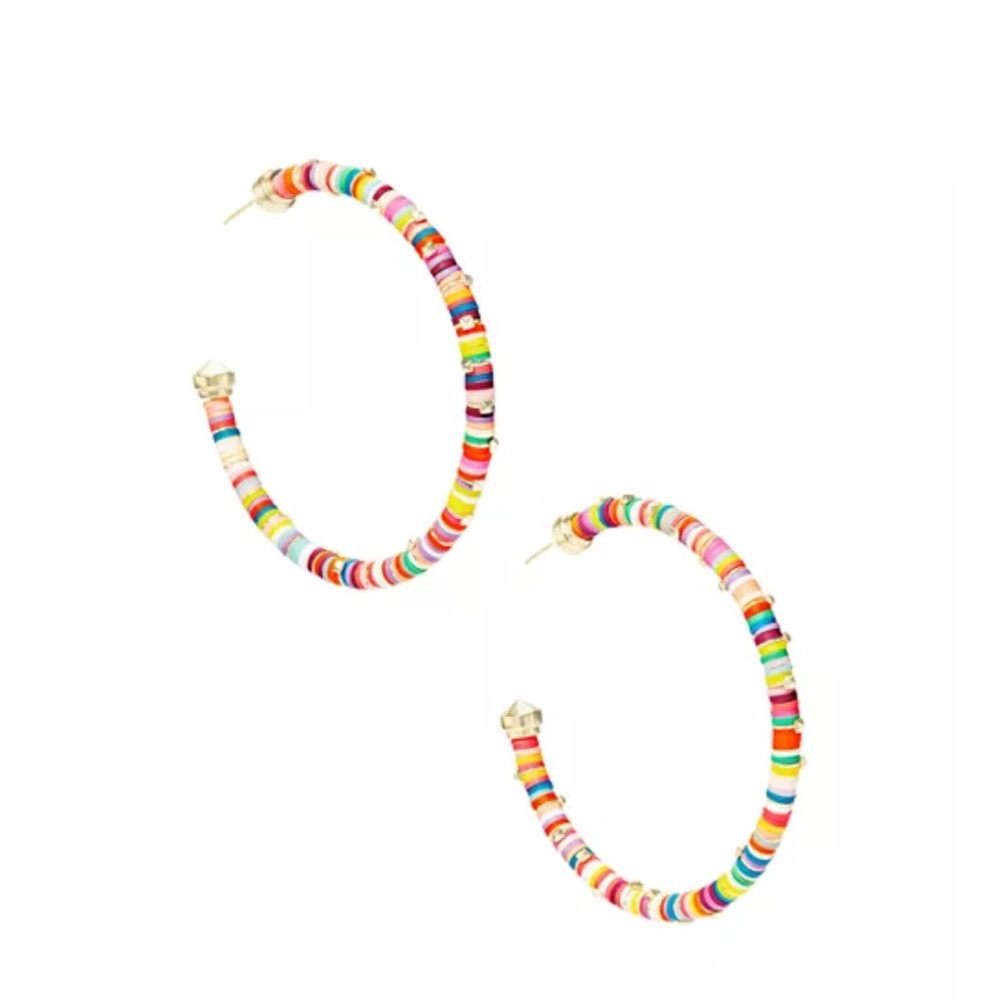 Kendra Scott Reece Large Hoop Earrings in Neon Mix